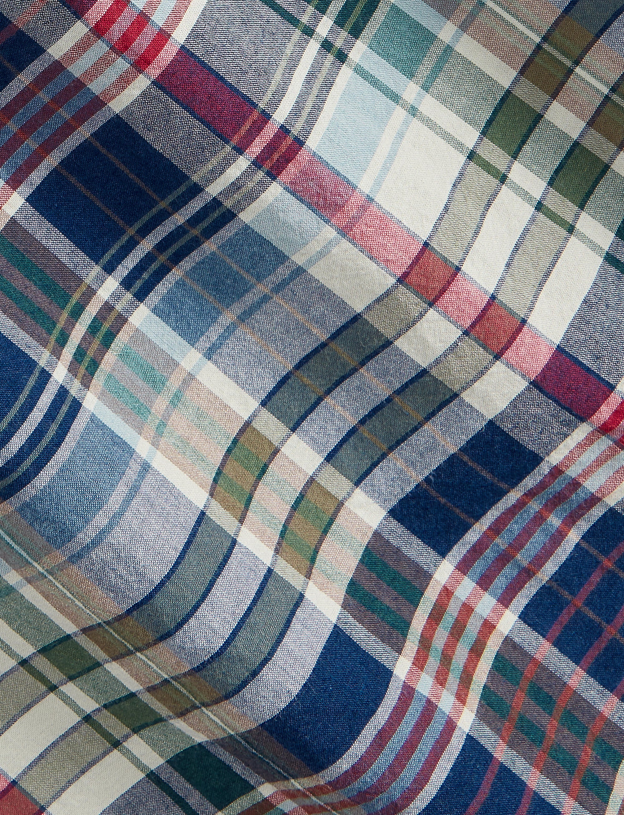 Chemise Classic Fit en coton madras - Navy, Red & Multicolore