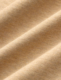 Chemise à col évasé en jersey  - Classic Camel Hthr