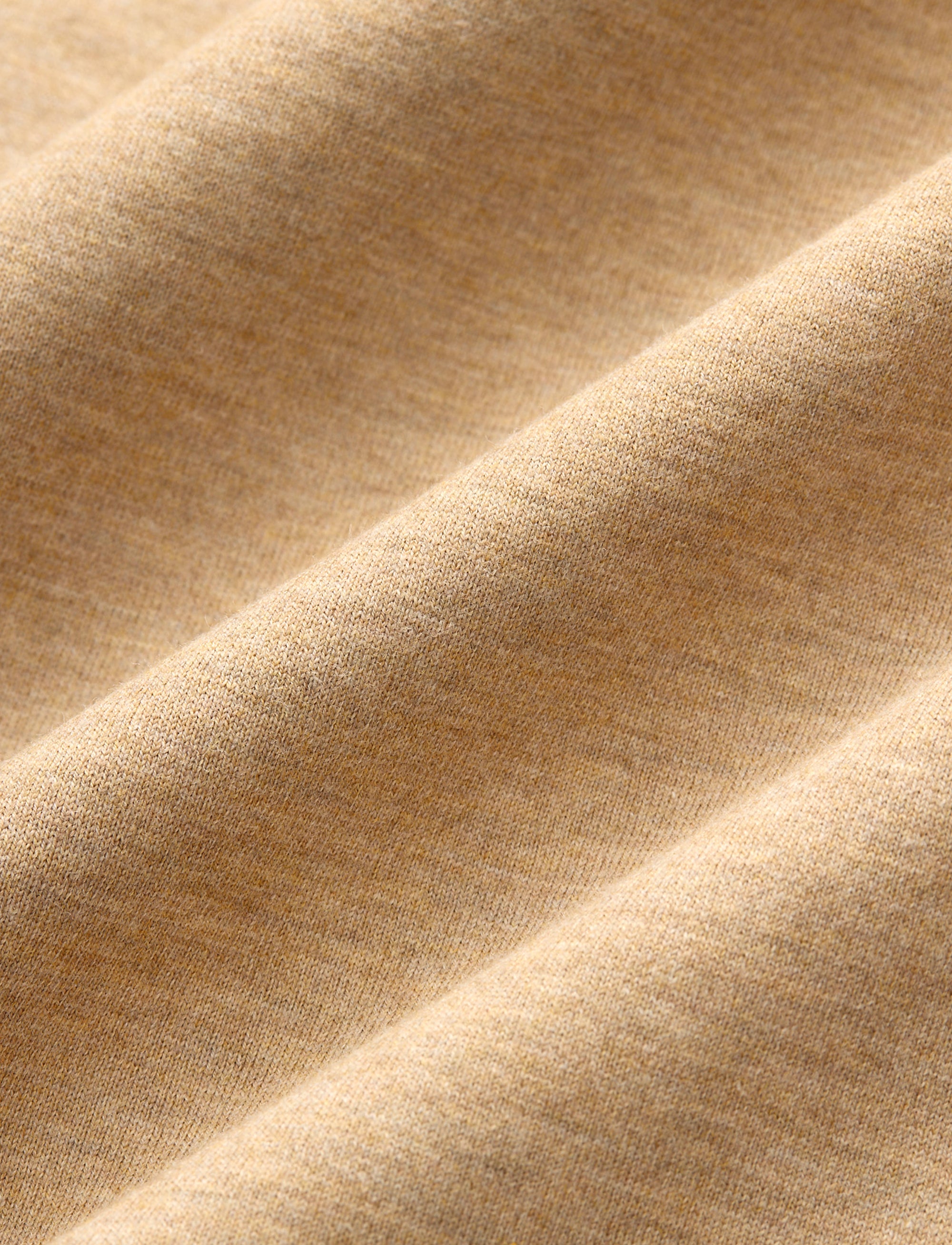 Chemise à col évasé en jersey  - Classic Camel Hthr
