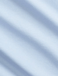 Jersey flared collar shirt - Office Blue