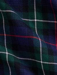 Chemise écossaise ajustée en sergé - Evergreen & Red