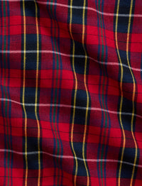 Chemise écossaise ajustée en sergé - Red, Navy & Multicolore