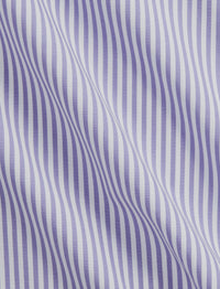 Chemise rayée Slim Fit popeline stretch - Lavender & White
