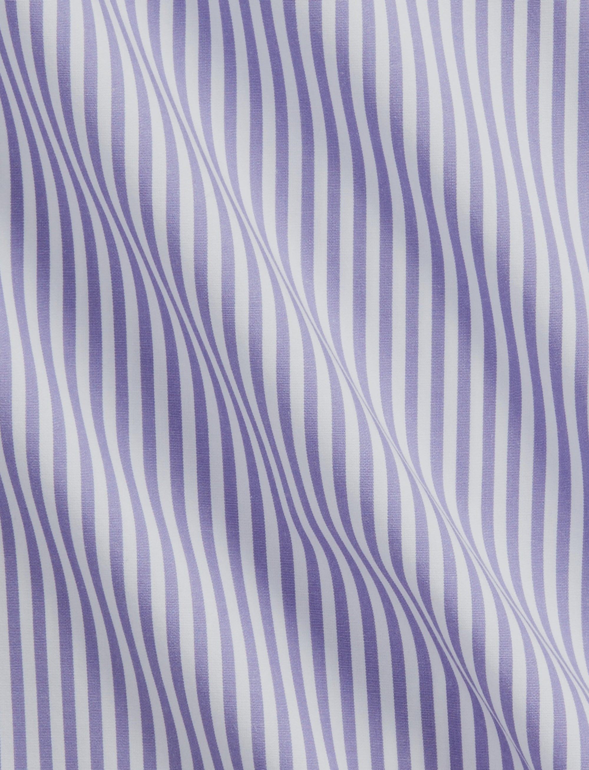 Chemise rayée Slim Fit popeline stretch - Lavender & White
