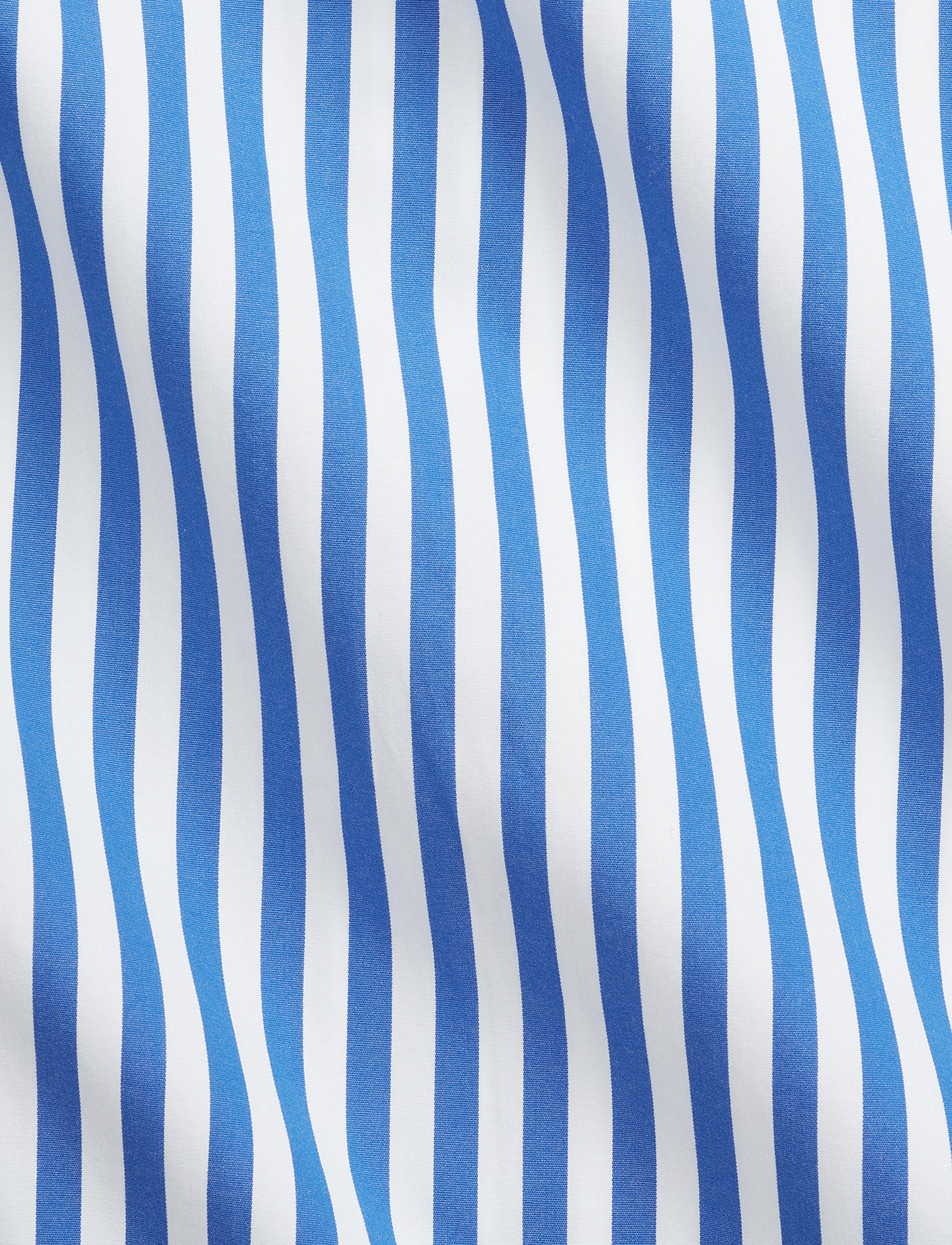 Chemise tissée ajustée à rayures - New Iris Blue & White
