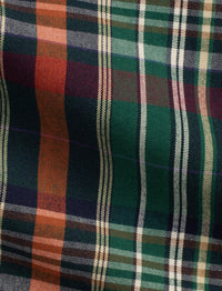 Chemise Oxford ajustée écossaise - Pine, Wine & Multicolore
