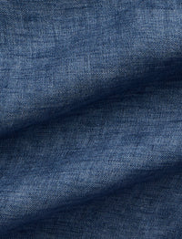 Linen dobby shirt - Dark Indigo