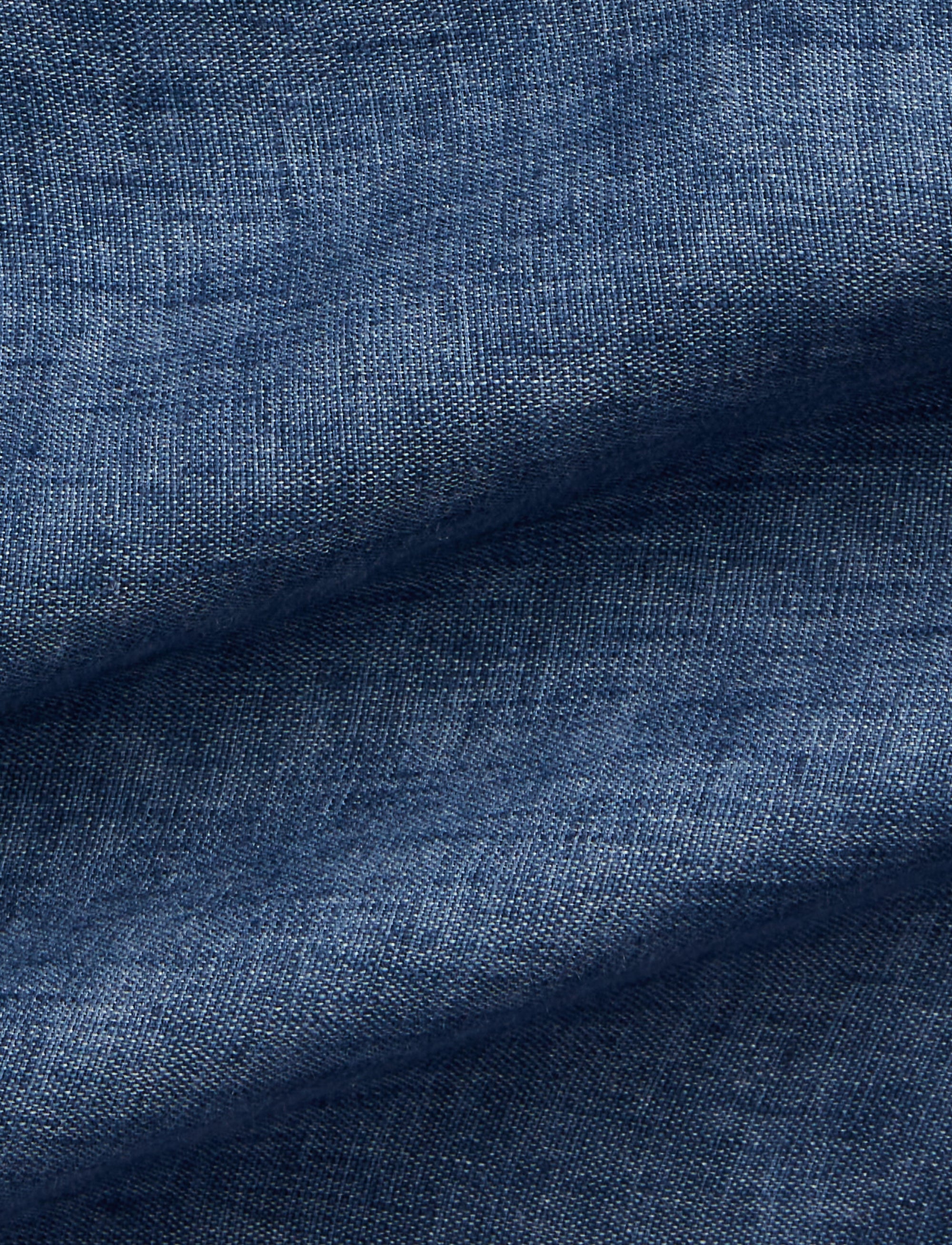 Linen dobby shirt - Dark Indigo