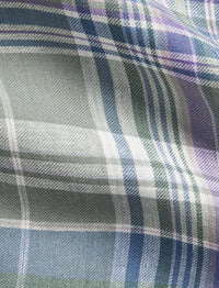 Tartan linen twill shirt - Multicolour