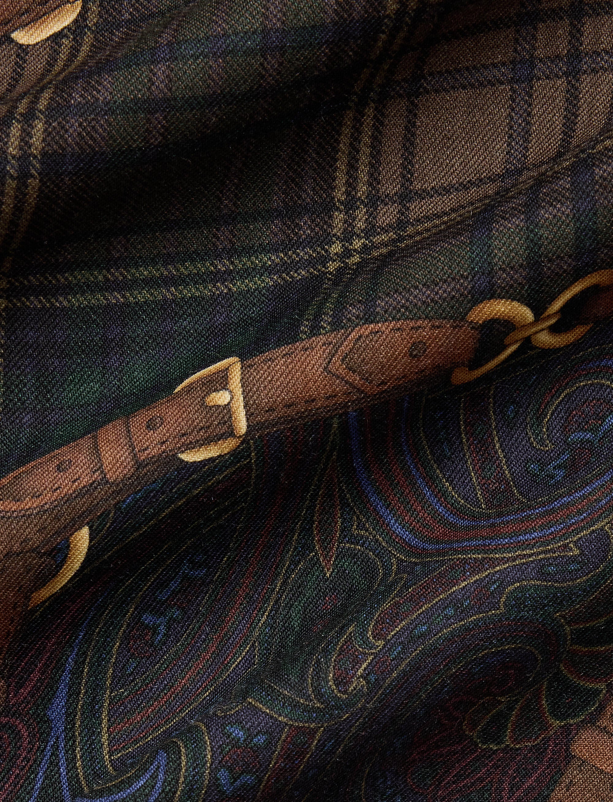 Cashmere and silk blend equestrian shirt - Multicolour