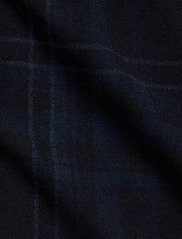 Wool tartan shirt - Navy