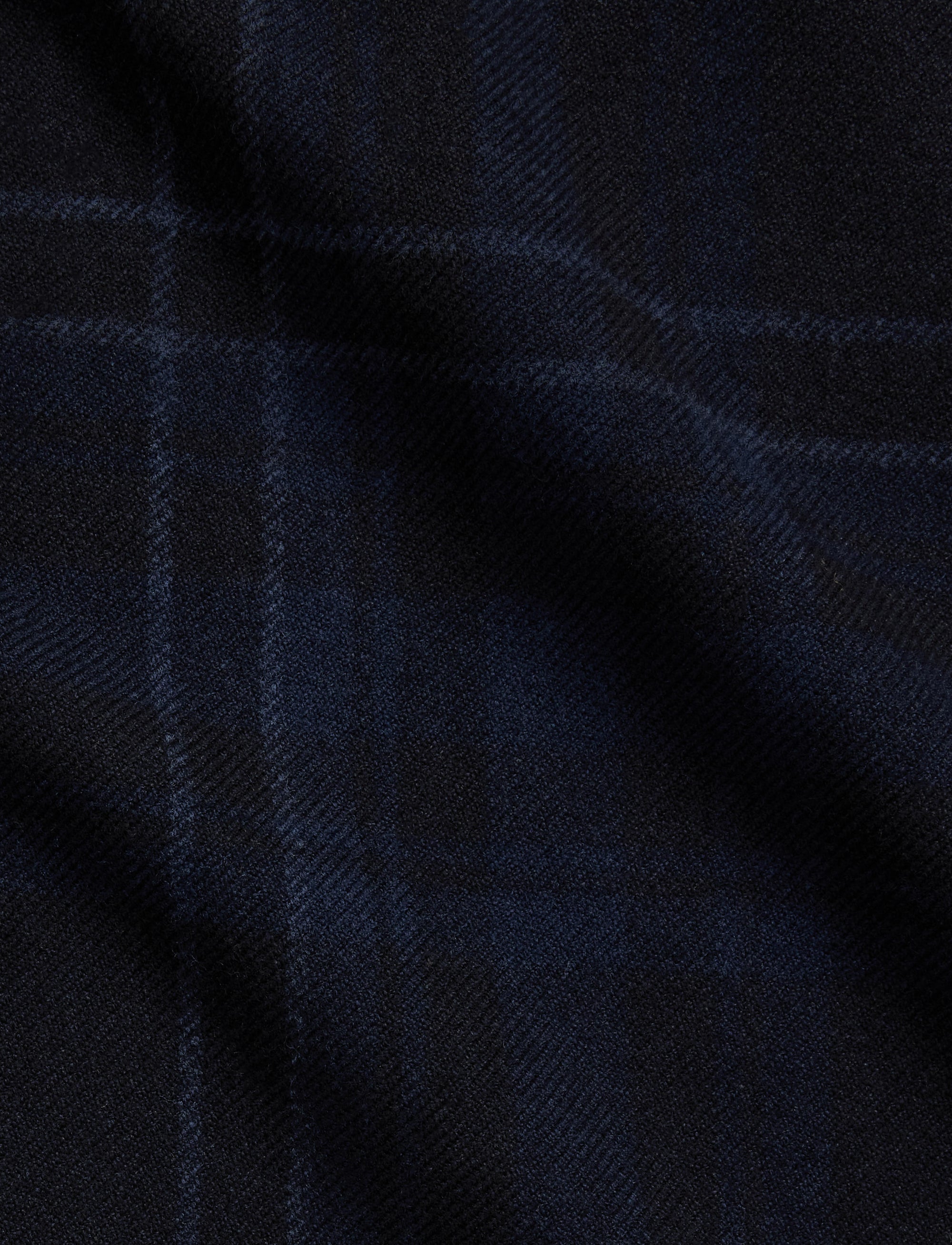 Wool tartan shirt - Navy