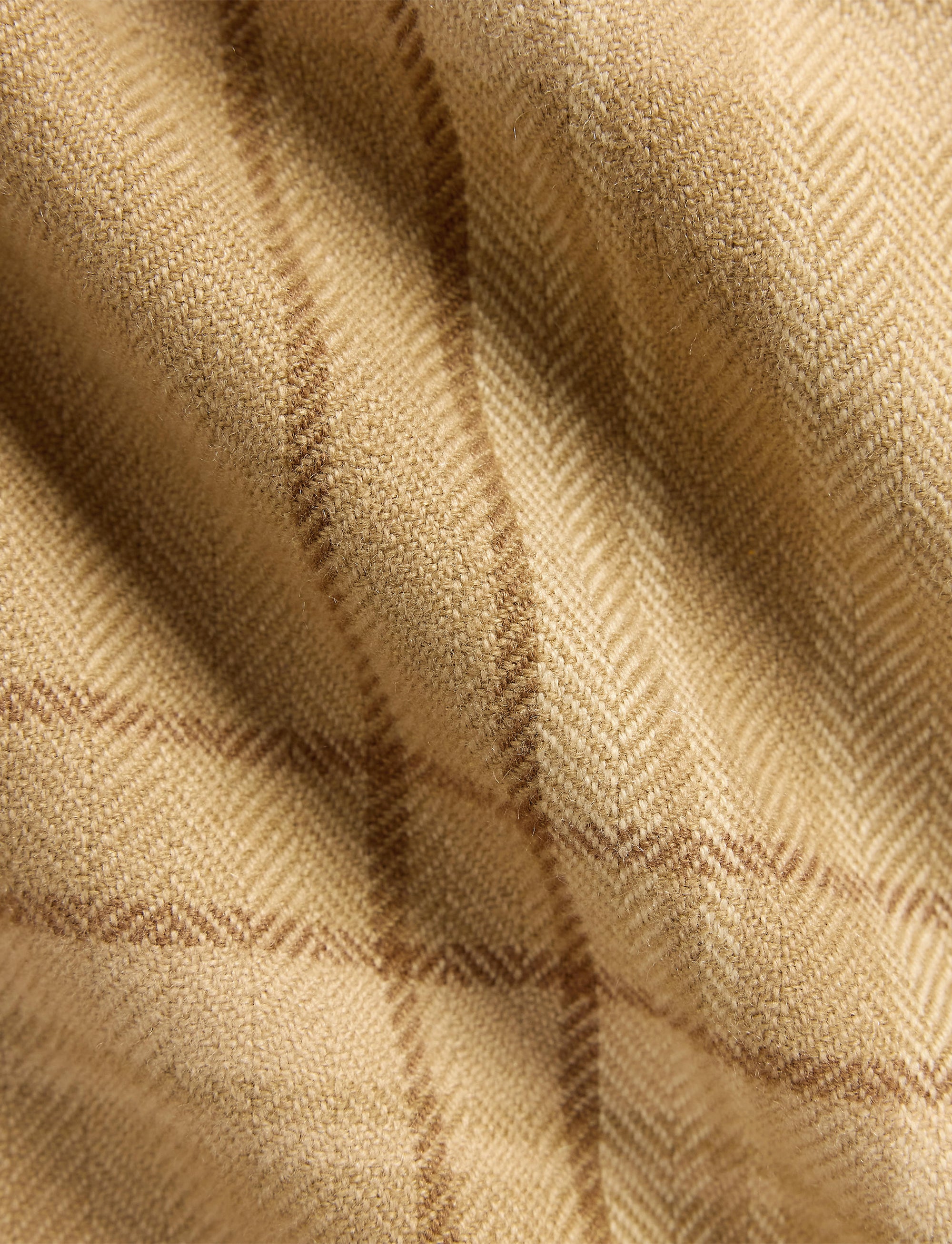 Wool tartan shirt - Camel