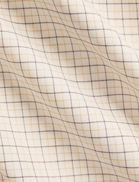 Flannel tattersall shirt - Camel, Brown & Cream