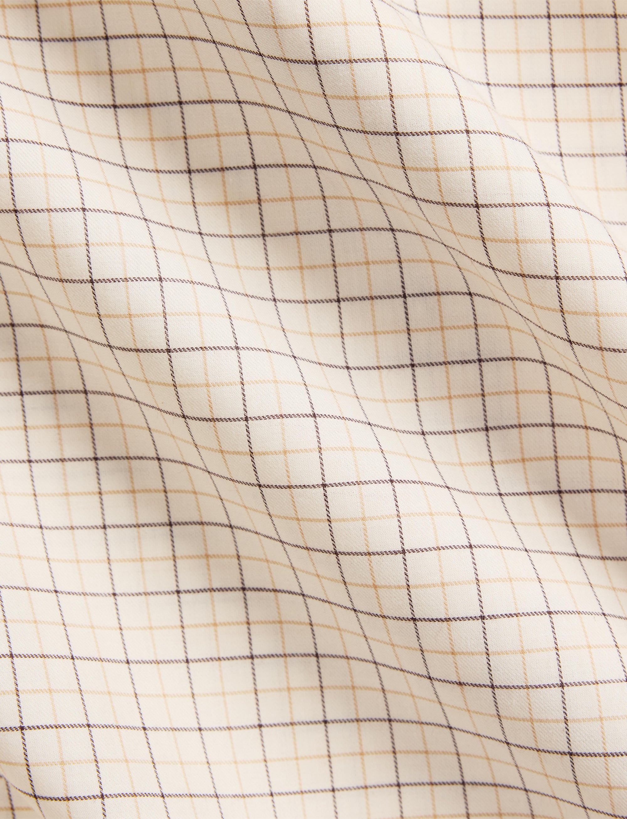 Flannel tattersall shirt - Camel, Brown & Cream