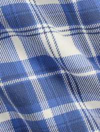 Chemise en sergé écossais - Blue & Cream