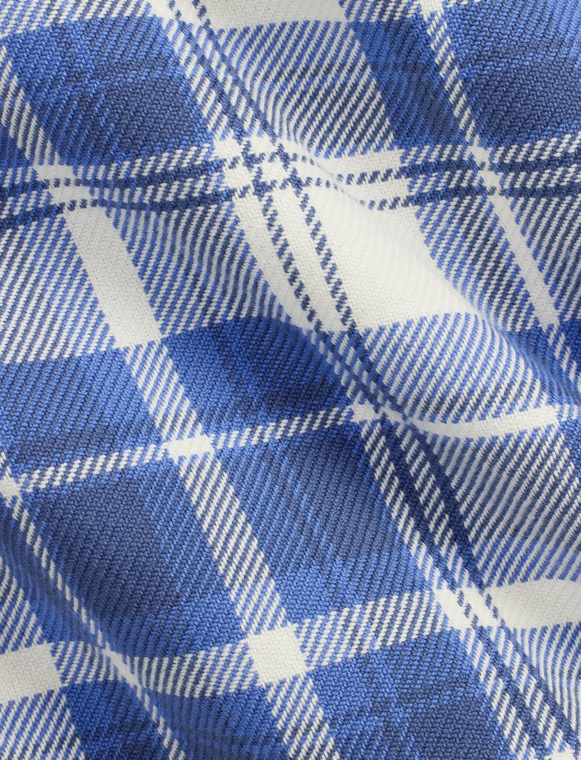 Chemise en sergé écossais - Blue & Cream