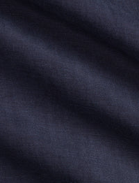 Silk and linen blend camp shirt - Classic Chairman Navy
