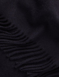 Écharpe à franges en cachemire - Navy
