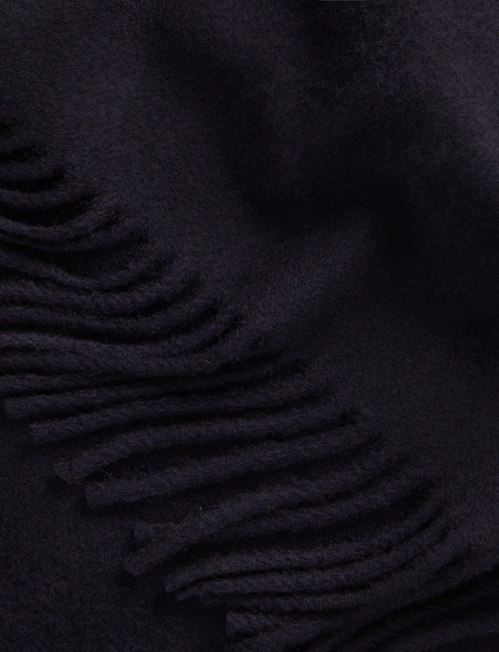 Écharpe à franges en cachemire - Navy