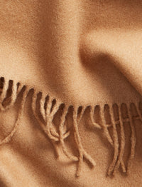 Écharpe à franges en cachemire - Camel