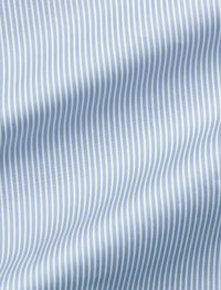 Chemise rayée en sergé infroissable - Light Blue & White