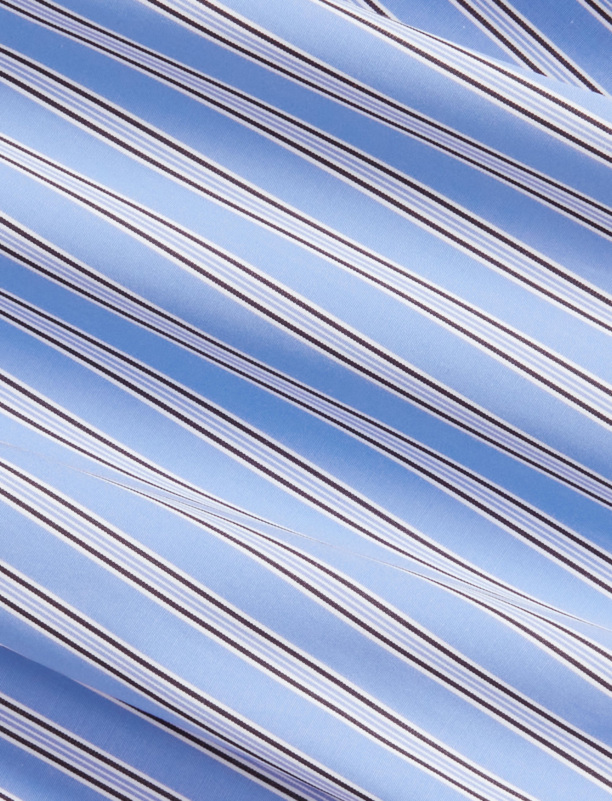 Chemise rayée en popeline - Bleu & Blanc