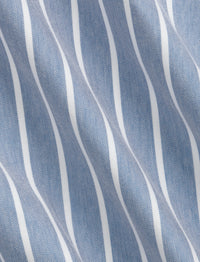 Chemise rayée en jersey stretch - Blue & White