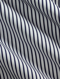 Chemise rayée en popeline - White & Navy