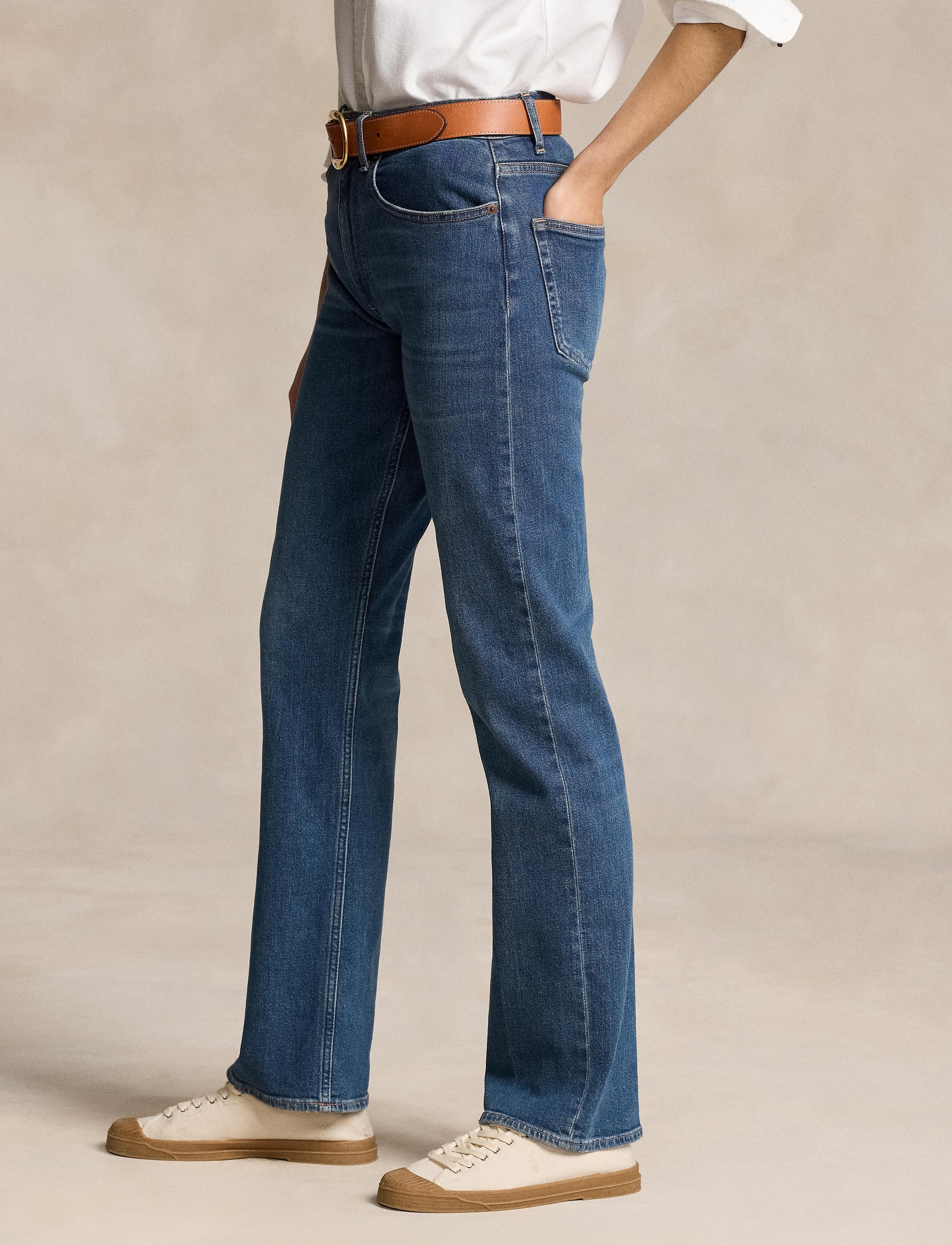 Jean à coupe droite et taille haute - Telesto Wash