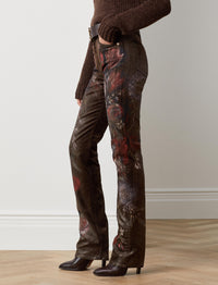 Jean droit Beldon décoré - Lustrous Floral
