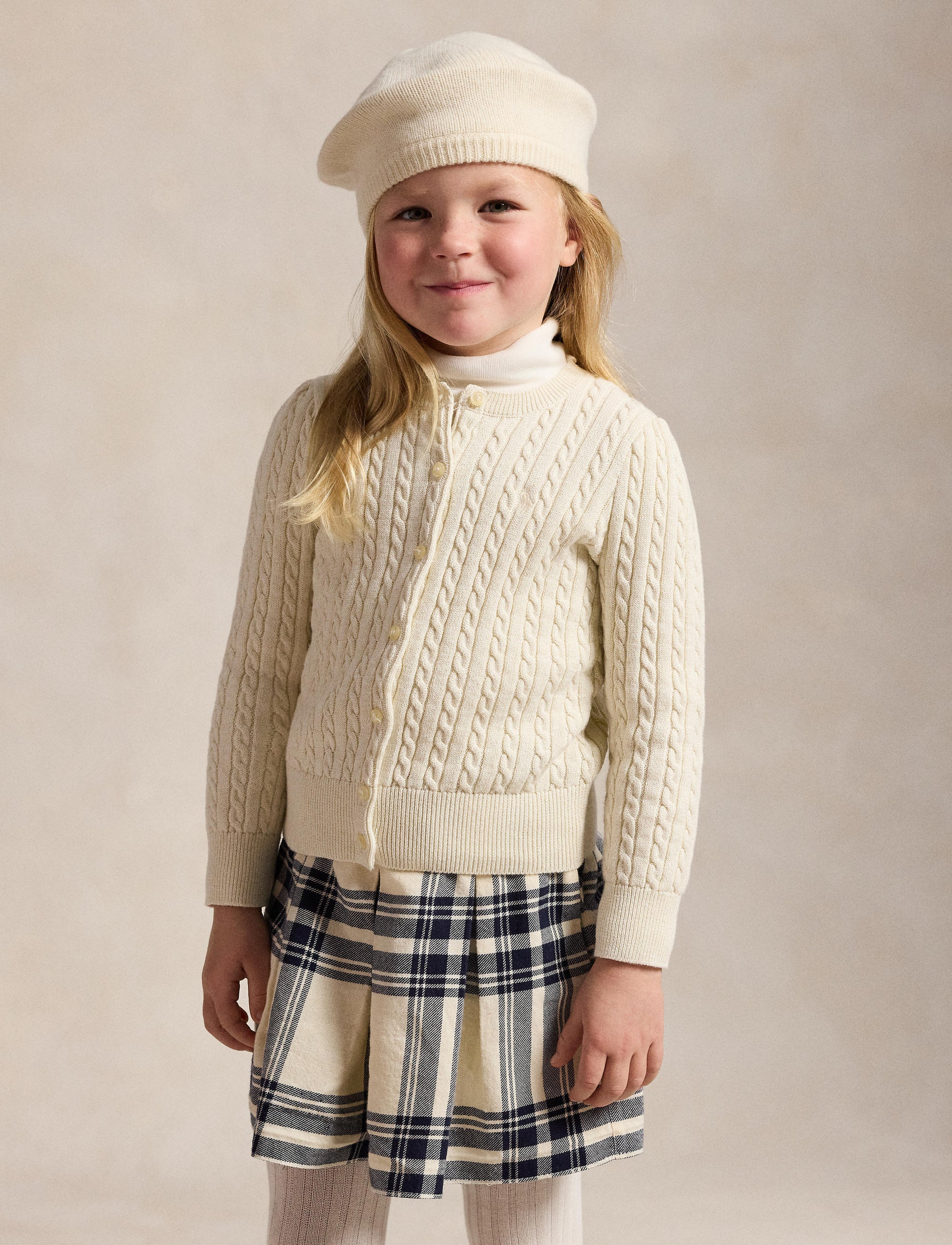Cardigan métallisé à mini-torsades - Clubhouse Cream