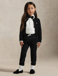 Cardigan métallisé à mini-torsades - Black