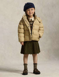 Veste à capuche en duvet - Vintage Khaki