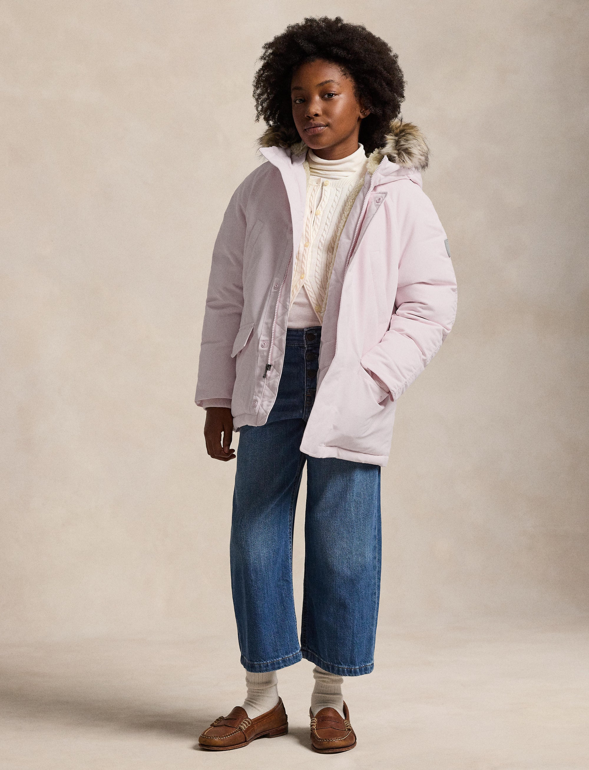 Parka en duvet avec fausse fourrure - Hint Of Pink
