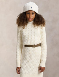 Twisted cotton jumper dress - Clubhouse Cream
