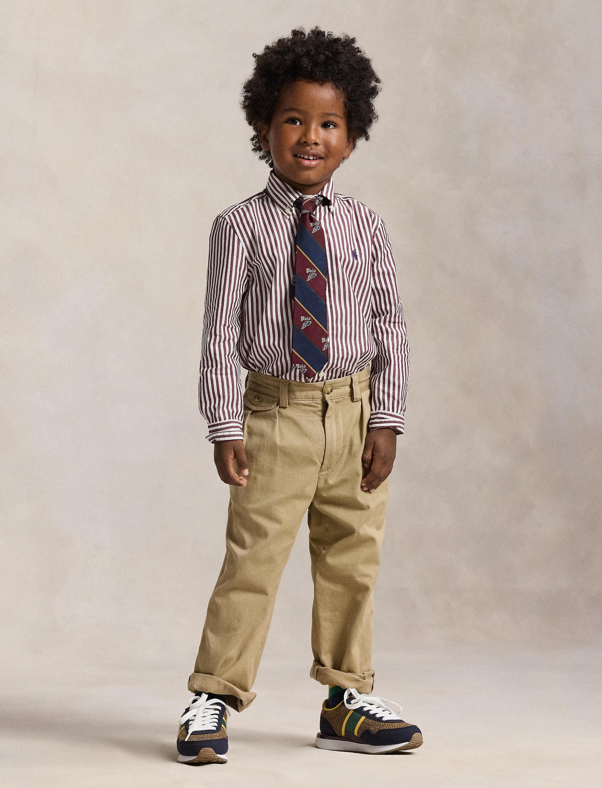 Chemise rayée en popeline de coton - Classic, Wine & White