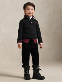 Tartan polo neck sweatshirt - Polo Black