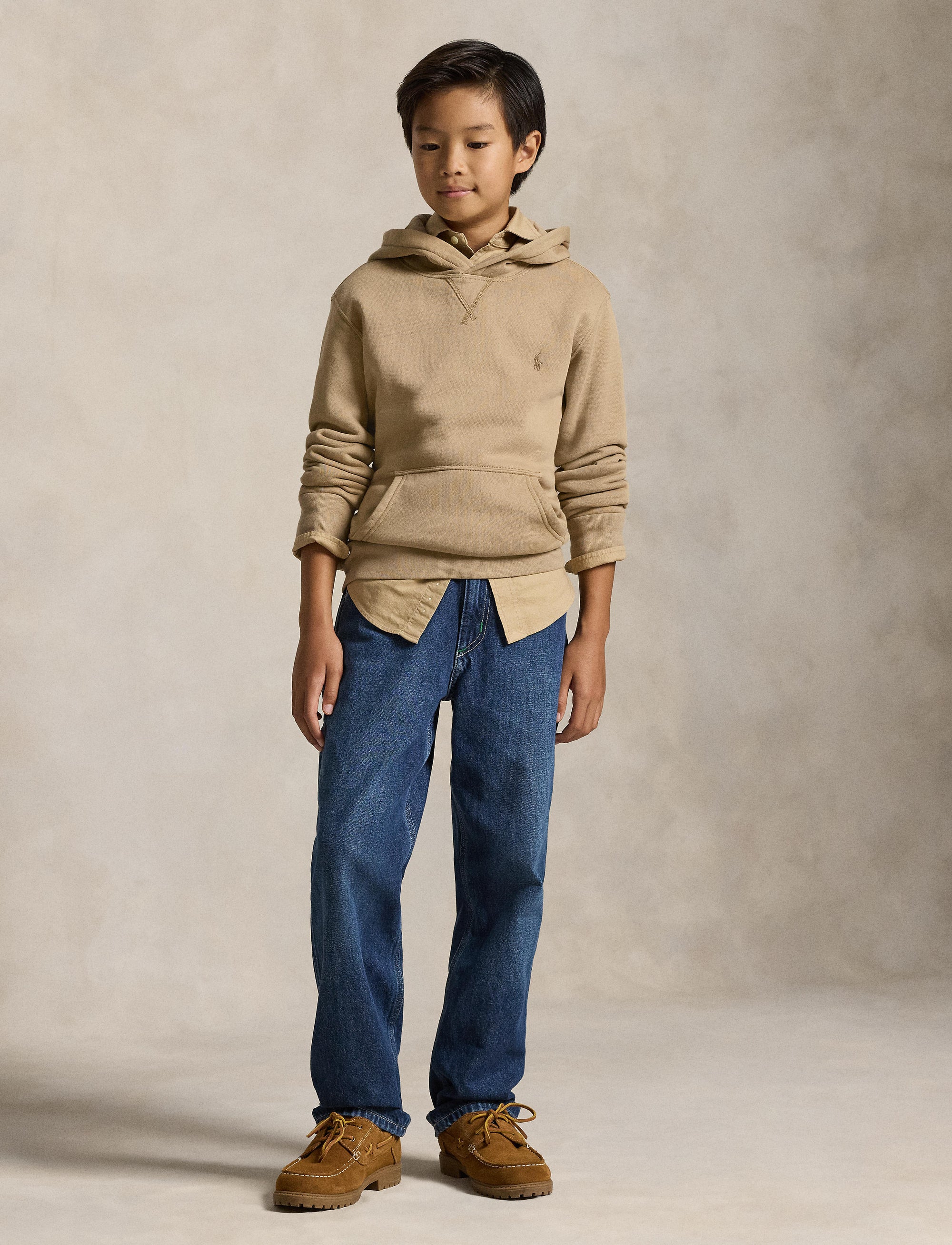 Sweat à capuche en molleton - Vintage Khaki