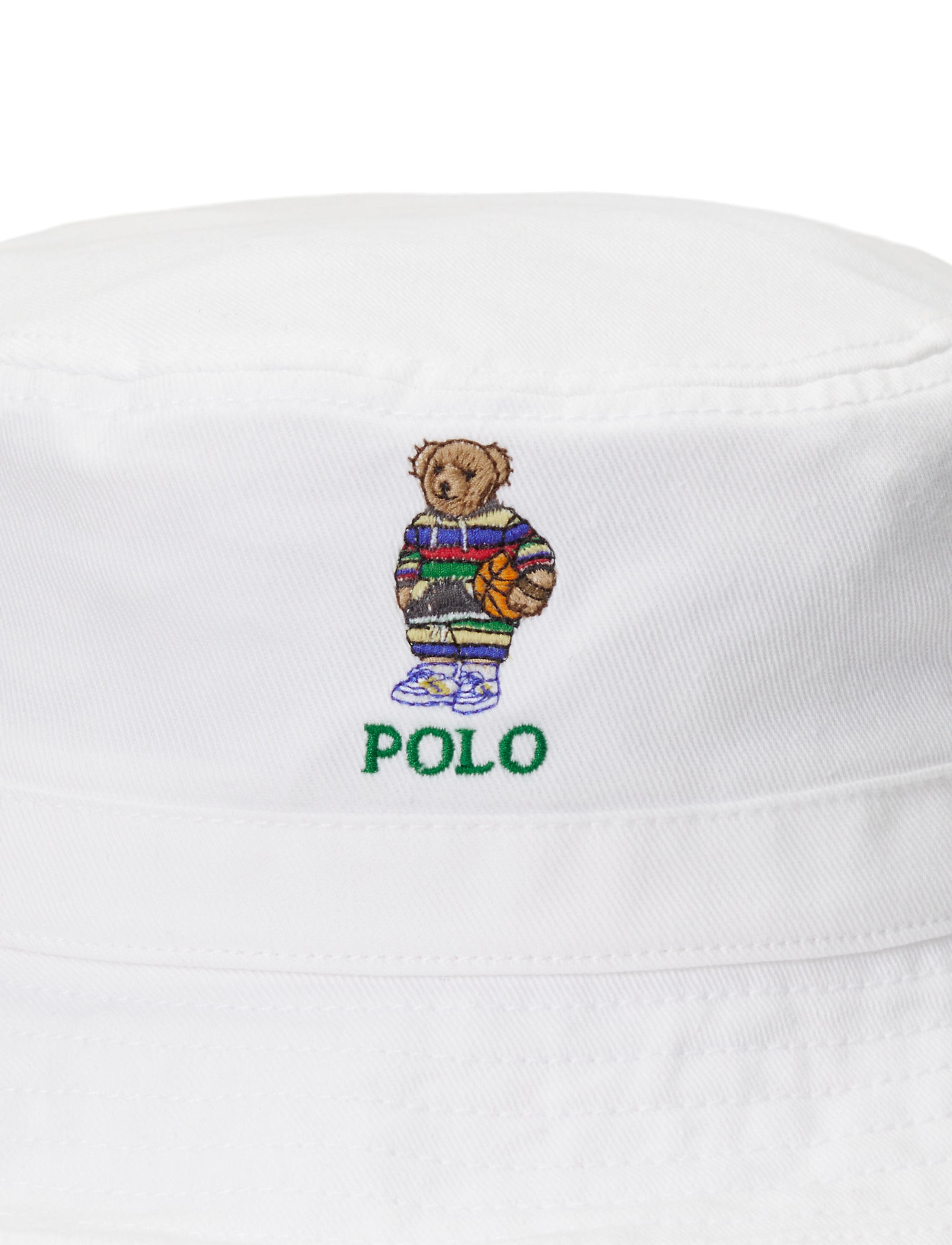 Bob Polo Bear en sergé de coton - White
