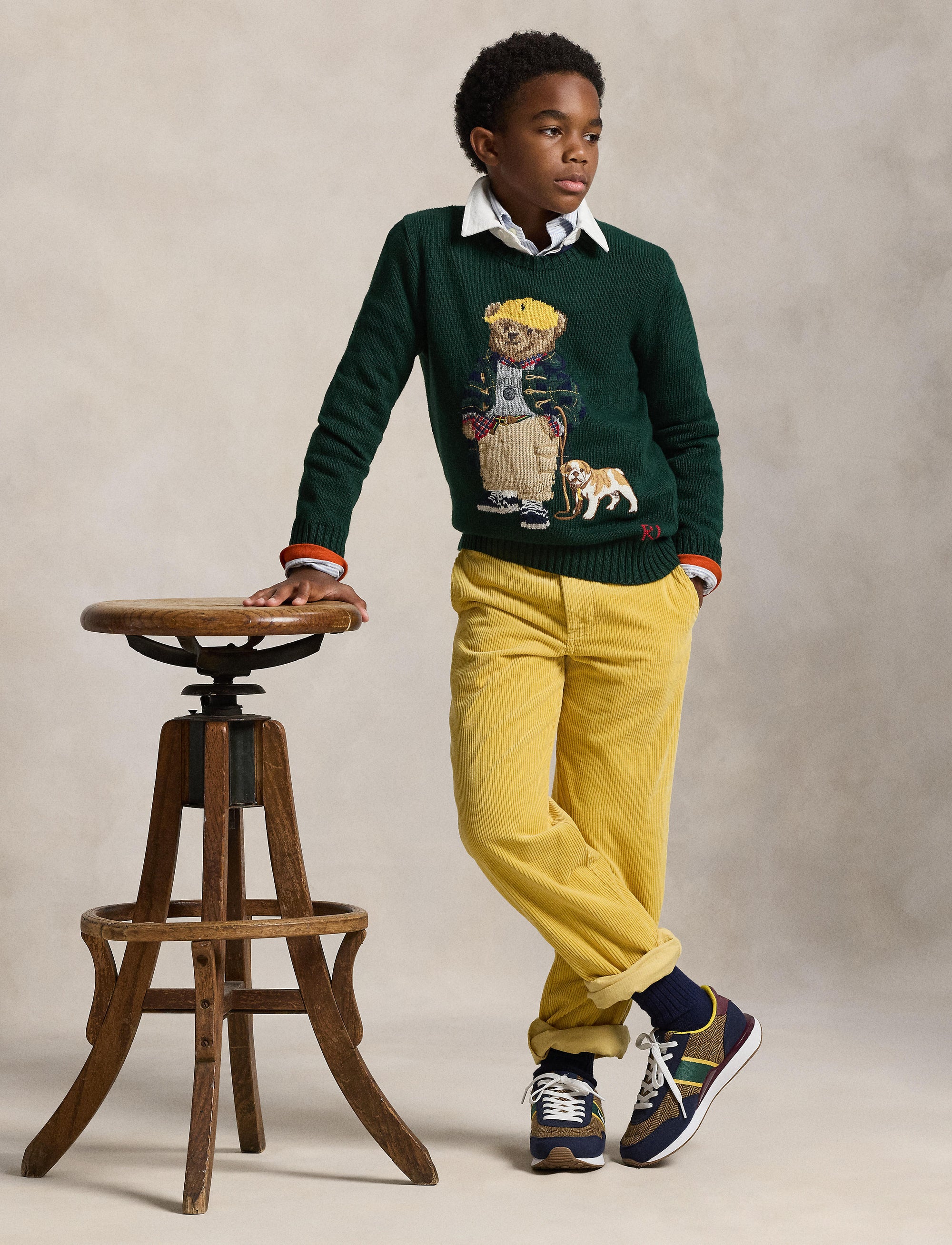 Pull Polo Bear - Moss Agate