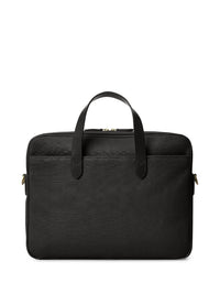 Canvas bag with leather trim - Black & Black