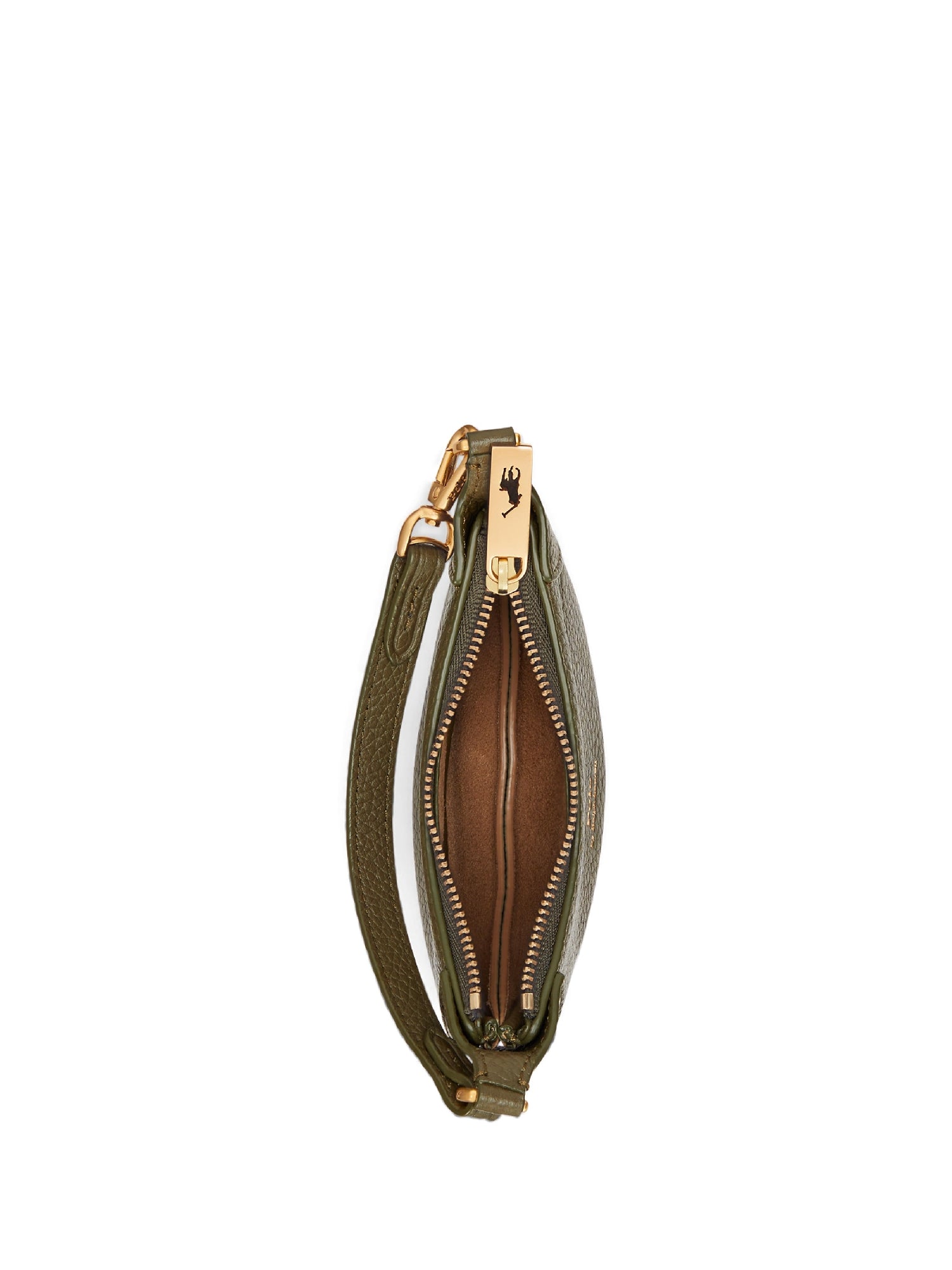 Polo ID cardholder in grained leather - Hunting Olive