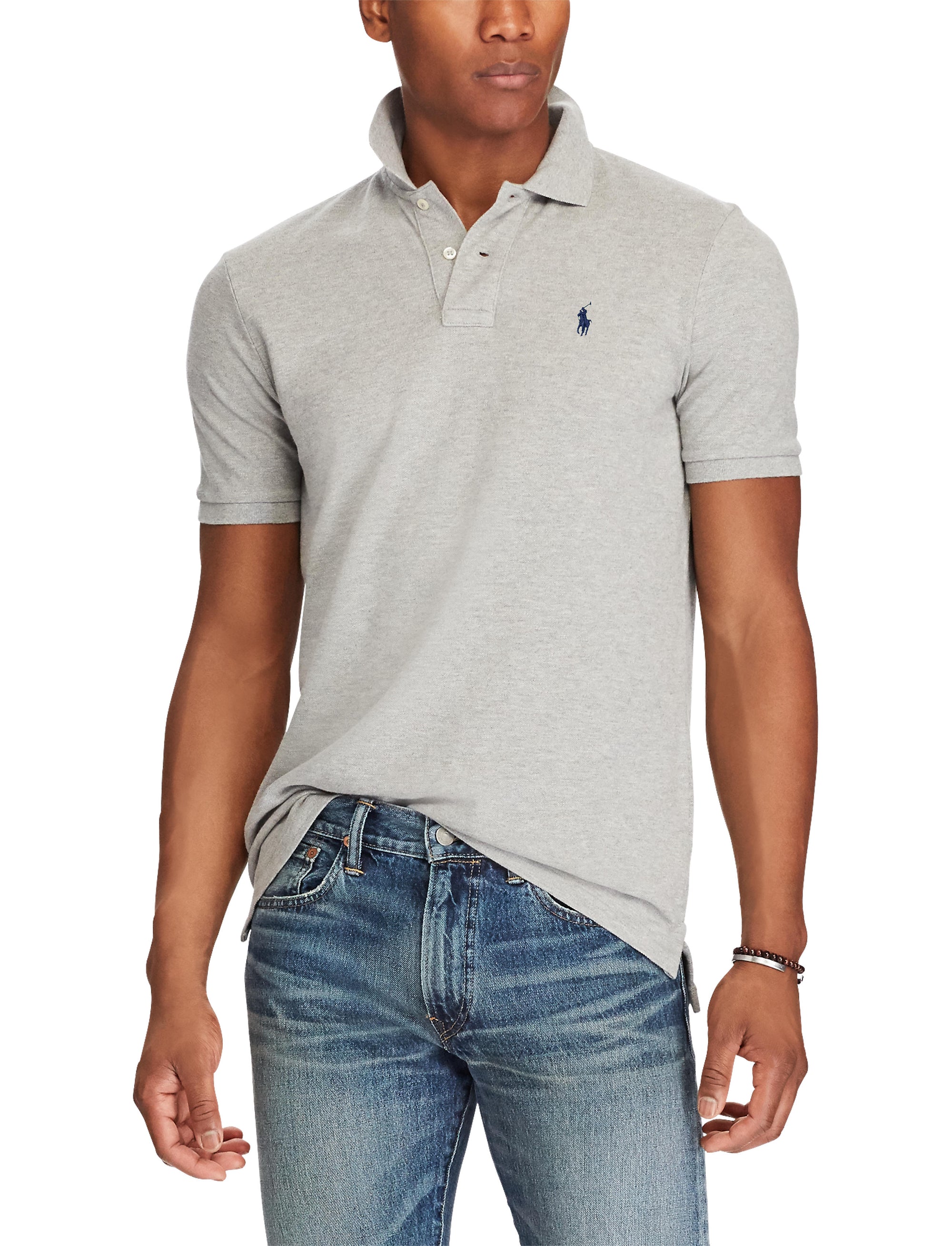 Polo coupe classique en coton piqué - Lawrence Grey Heather