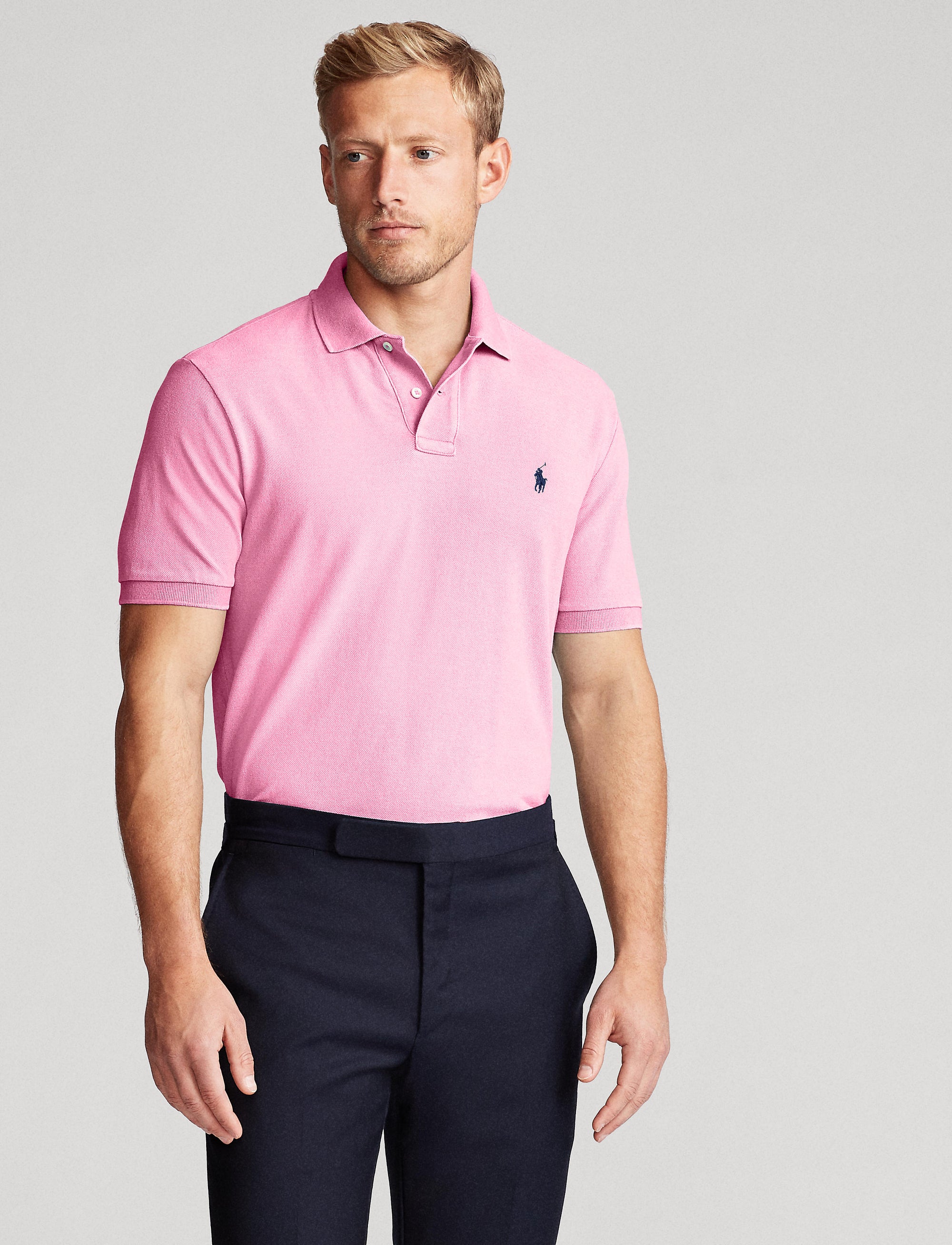Polo en coton piqué coupe classique - Carmel Pink
