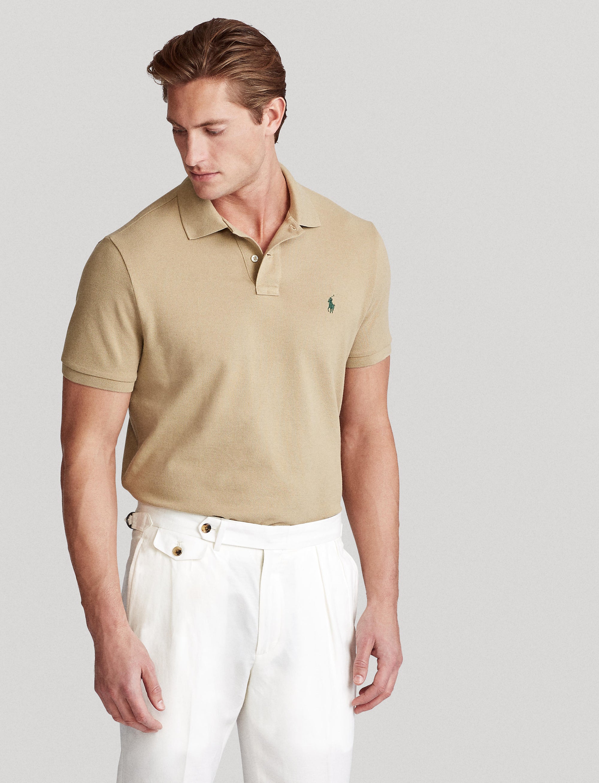 Polo coupe classique en coton piqué - Khaki Hill