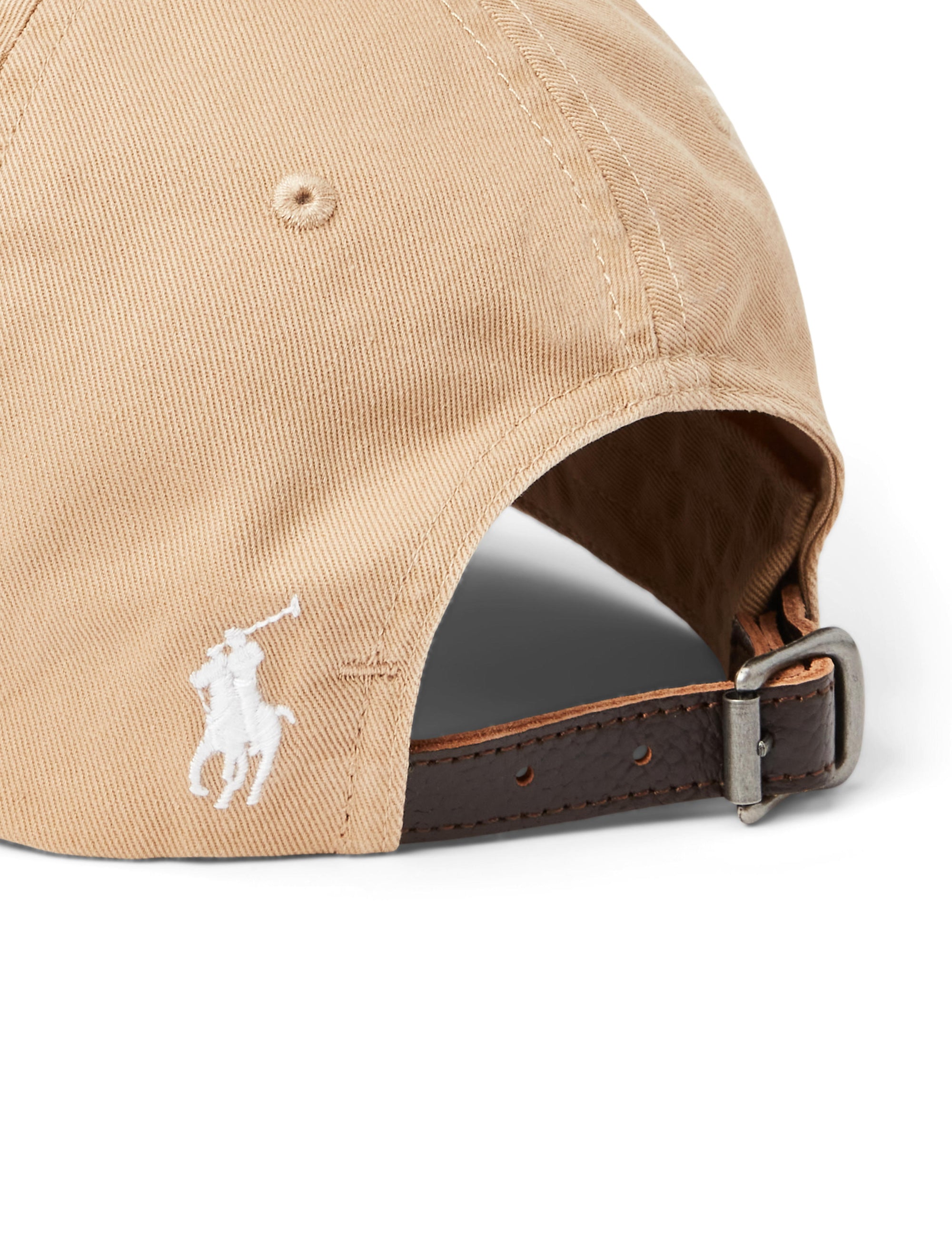 Casquette en sergé brodé - Cafe Tan