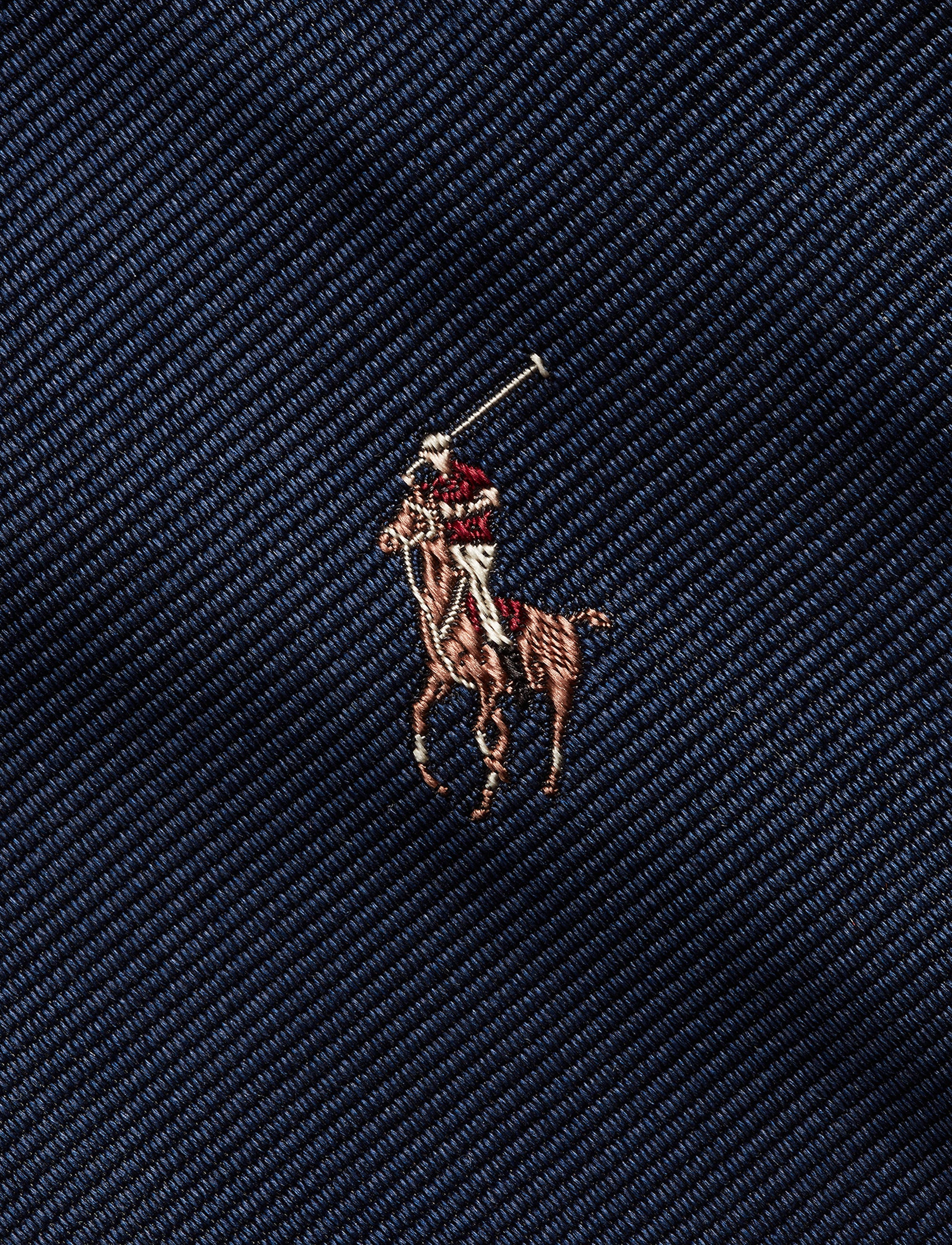 Cravate motif poney Polo en soie - Navy