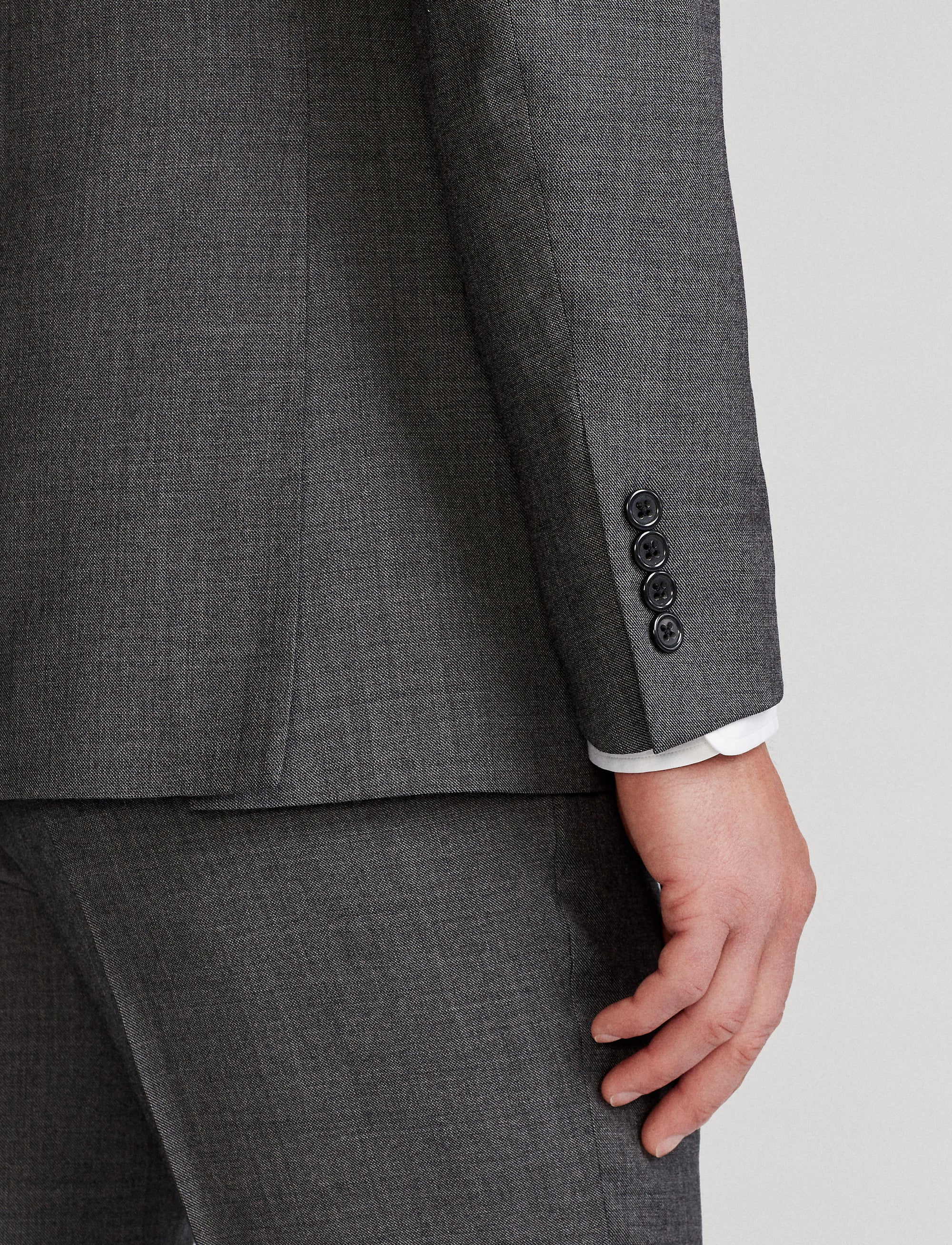 Costume peau de requin Polo Tailored Fit en laine - Medium Grey & Multicolore