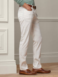Jean coupe slim en lin - Classic Cream